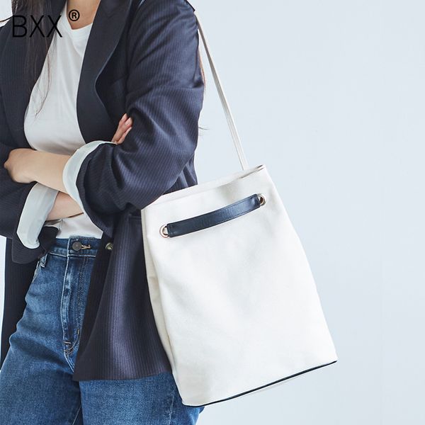 

bxx] women's single shoulder crossbody bag all-match large capacity travel canvas handbag 2020 bucket bag hi016