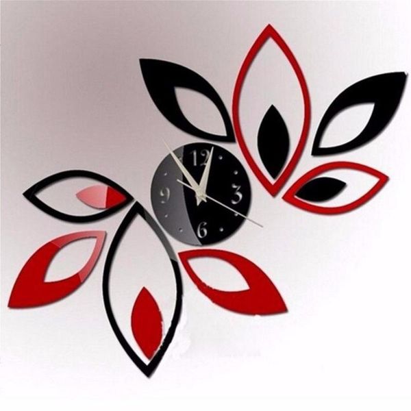 

home decor acrylic mirror diy creative wall clock for living room, office, study room, bedroom, etc 100% brand new