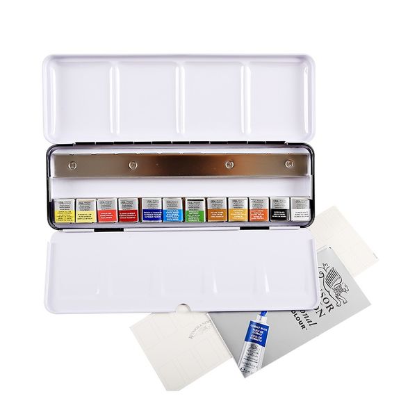 

winsor&nowton 12/24 senior painter watercolor paint artist special professional pigment porcelain enamel packing made in france