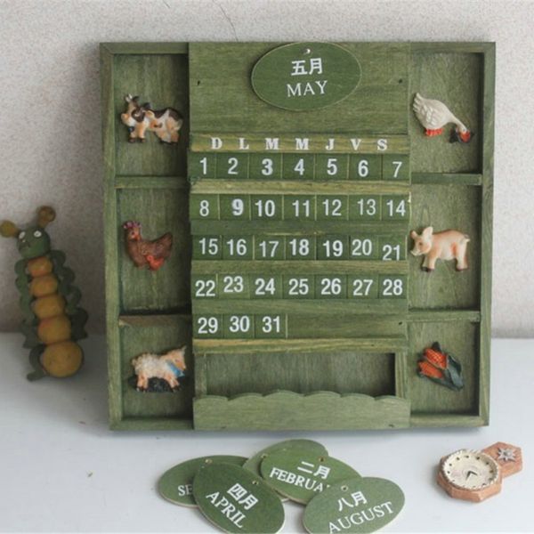 

hand-carved wood calendar ornaments chicken fashional for living room bedroom wall decor saat home watch wall gift