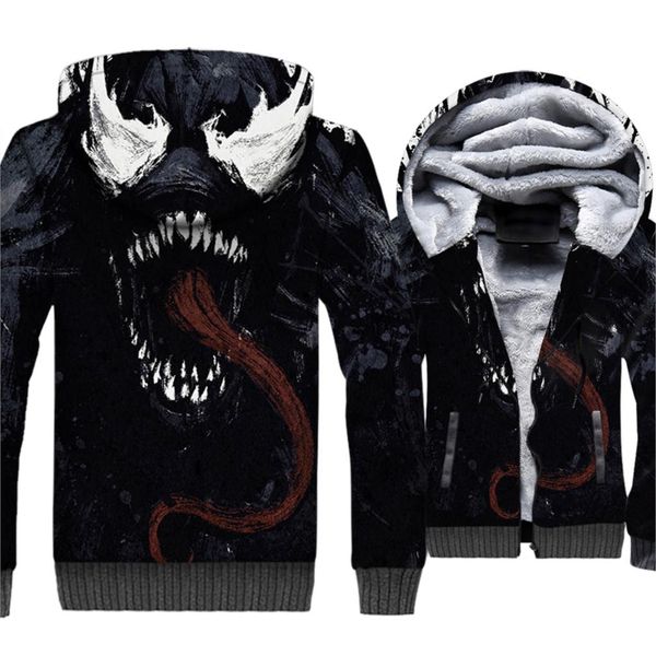 

Мужская мода толстовки Venom куртка 2019 Горячая весна толстый ZippeR Мужские куртки Hip Ho