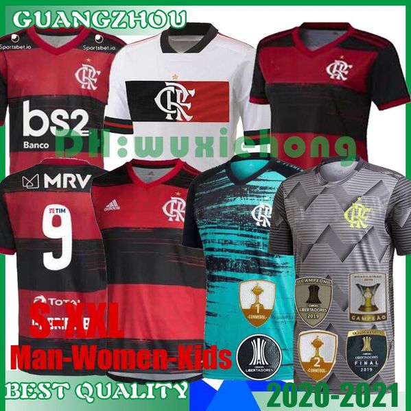 

20 21 flamengo man woman soccer jersey 2020 2021 flemish gabriel b. de arrascaeta b. henrique brazil flamengo sports football shirt s-xxl, Black;yellow