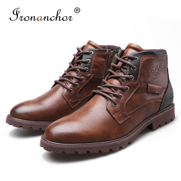 

size 39~48 autumn men ankle boots 2019 retro rubber male boots t200305, Black