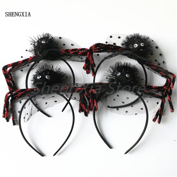 

halloween spider head headband fancy dress party performance explosive props pop holiday items children's spider head buckle
