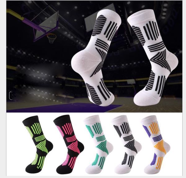 

bottom sports basketball socks thickened towel bottom tube elite outdoor sports socks, Black