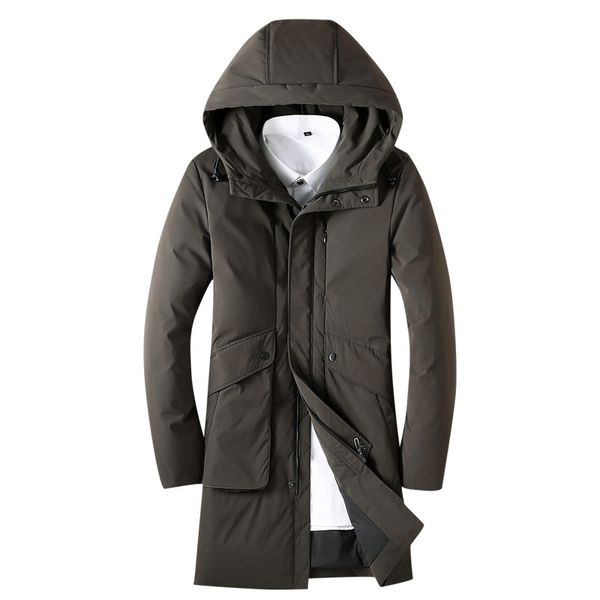 

new arrival winter warm 80% white duck down hooded jakcets men,winter men's coat,, Black