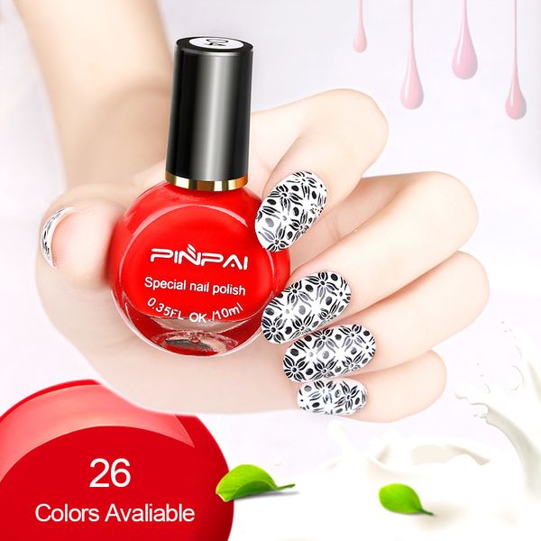 

10ml nail stamping polish 26 bright colors print oil stamp varnish nail-art printing-oil healthy coat-polish nails manicure