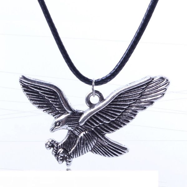 

eagle wings necklaces tortoise elements feminino clavicle chain leather necklaces & pendants statement necklace, Silver
