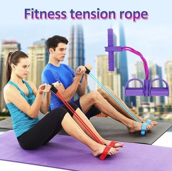 

in stock multi-function puller pedals elastic rope legs expander yoga fitness belt slimming tool training workout for indoor fy7009