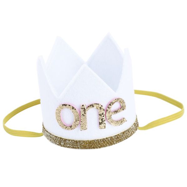 baby boy girl first birthday hat crown numbers headband tiara party p props...