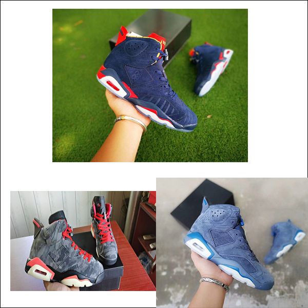 

6 diffused blue jimmy butler 384664-400 6s vi kicks men basketball sports shoes sneakers trainers with box