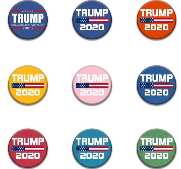 

16sstyles 2020 козырный баннер бейдж броши трамп дональд трамп америку великой снова выборы значка armband для вечеринок gga3221