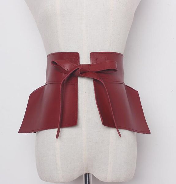 

women's runway fashion pu leather cummerbunds female korean fashion dress corsets waistband belts decoration wide belt r888, Black;brown