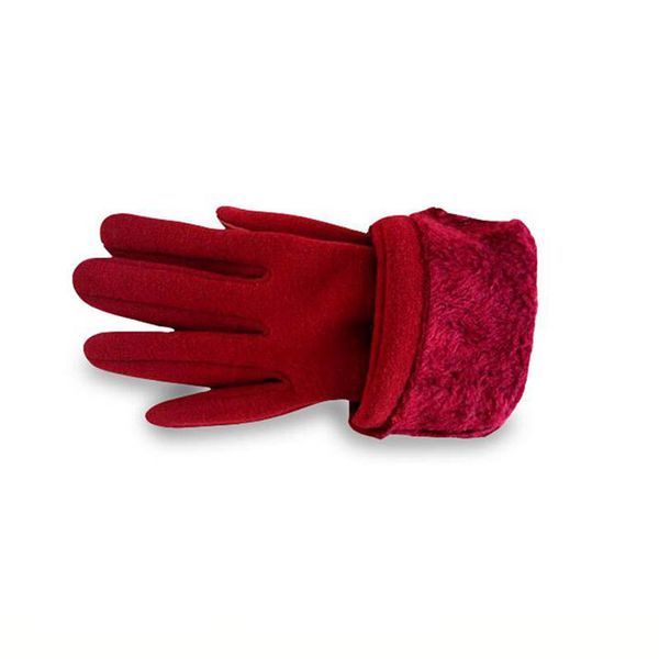 

fashion- women winter knitted woolen gloves touched mittens keep warm female winter full finger stripe gloves fashion autumn, Blue;gray