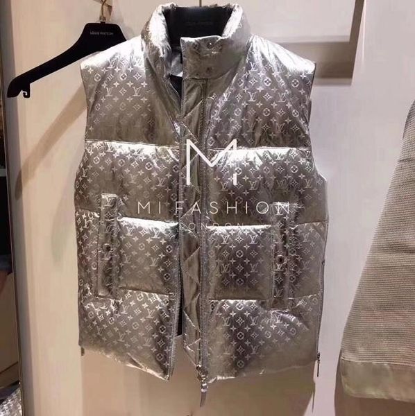 

new fashion trend metallic printed waistcoat web celebrity style, Black;white