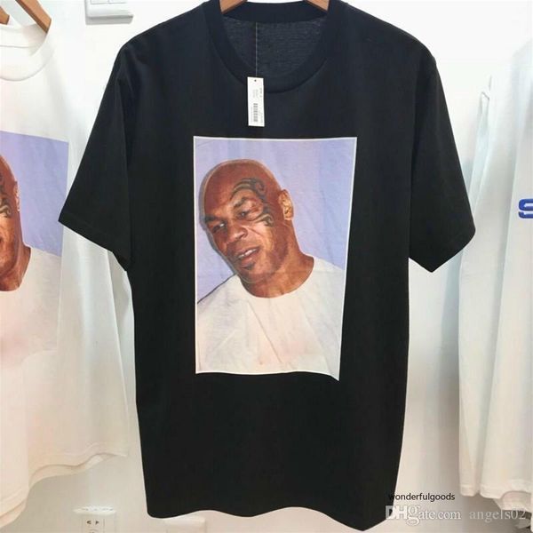 

new box logo 07ss mike tyson p tee casual simple solid t-shirt hip hop street skateboard men women summer short sellers s-xl, White;black