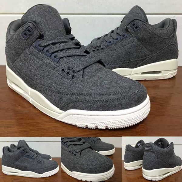

3s sneakers drop shipping 3 wool for men basketball sport shoes ship with box