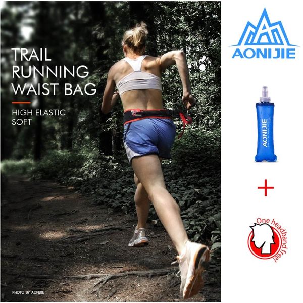 

aonijie running waist belt with bottle jogging bag fanny pack travel money marathon gym workout fitness mobile phone holder w938