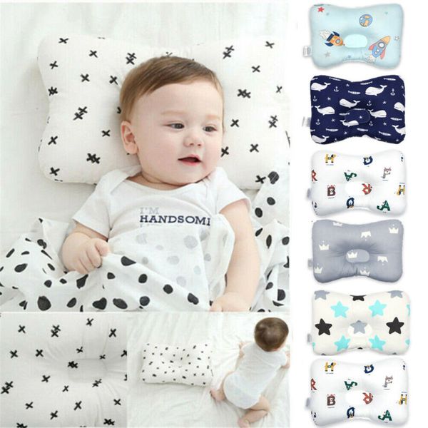 

cot baby pillow newborn infant anti flat head cushion for crib bed neck-support
