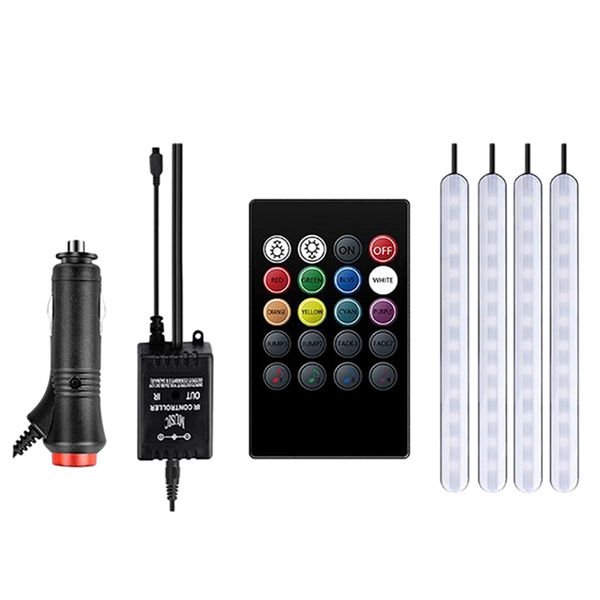 

car atmosphere light foot light cigarette lighter remote control interior decorative ambient led lamp strip accessories