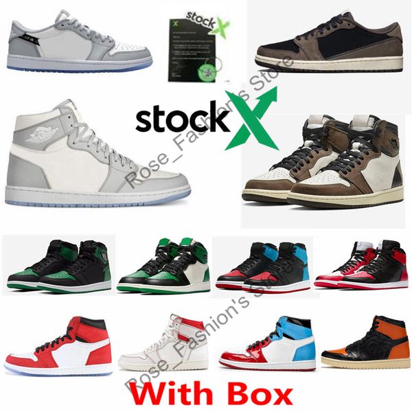 

с коробка 1, высокое ог волк серый белый парус фотона пыли трэвиса скотта баскетбольные кроссовки 1с сосновая зеленая unc в чикаго суд фиоле