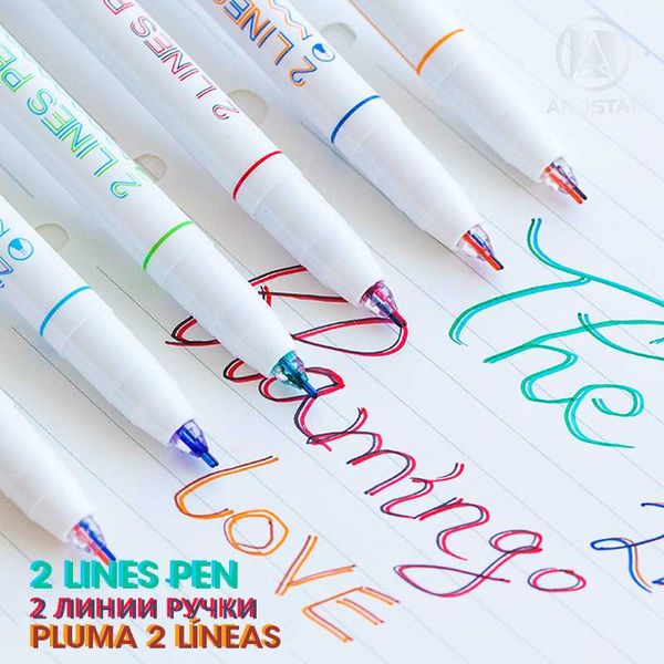 

andstal unique 2 lines pen double line art marker pen scrapbooking pens fine liner markers fineliner lettering color journaling
