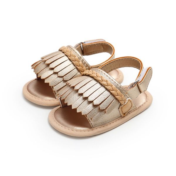 

fashion infant baby boy girl soft sole sandals toddler summer shoes tassel new sandal, Black;red