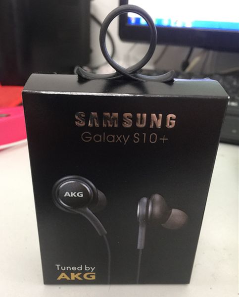 

2019 box 10 headphone 3 5mm in ear earphone earbud with mic remote volume control for am ung 10 10e 10 with retail package