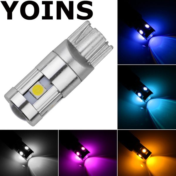 

10pcs signal lamp 3030 t10 5led car bulb w5w 194 168 led t10 led lamps for cars white 5w5 clearance backup reverse light 12v