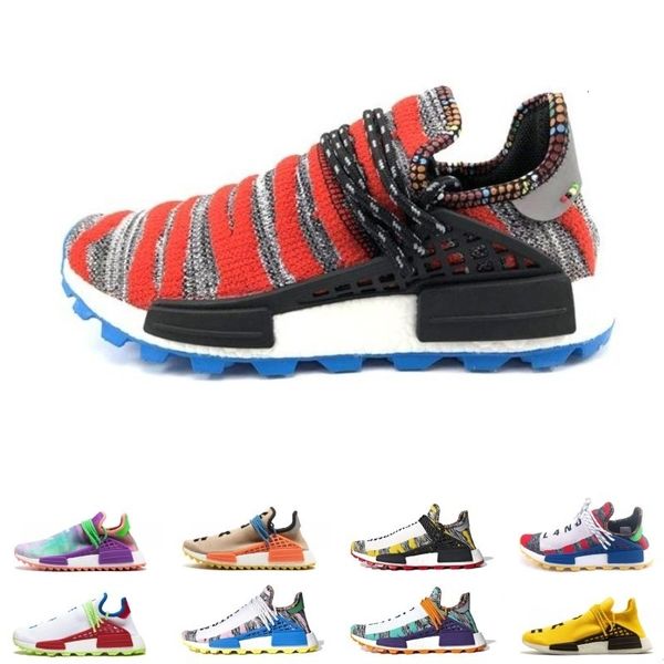 

human race hu trail pharrell williams x nerd men running shoes black white solar pack mens trainers women sports sneaker eur 36-47