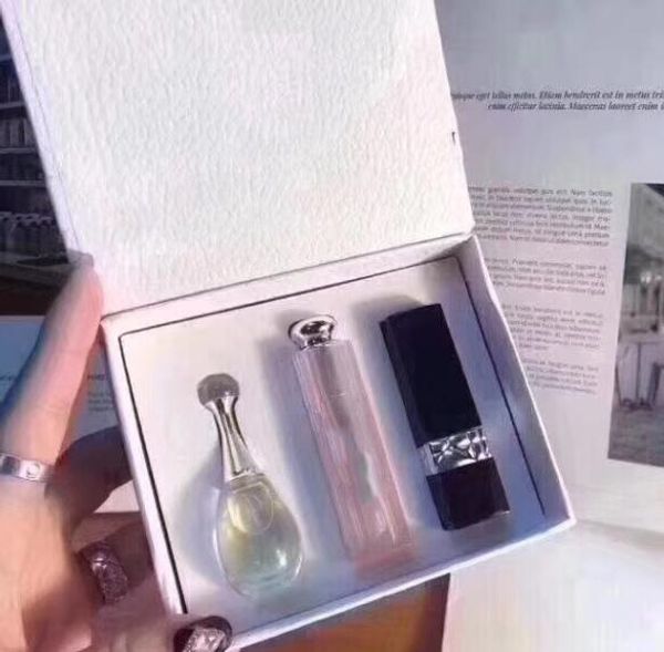 

Famou luxury brand makeup et lip matte lip tck lip glo perfume et 3 in 1 kit with gift box