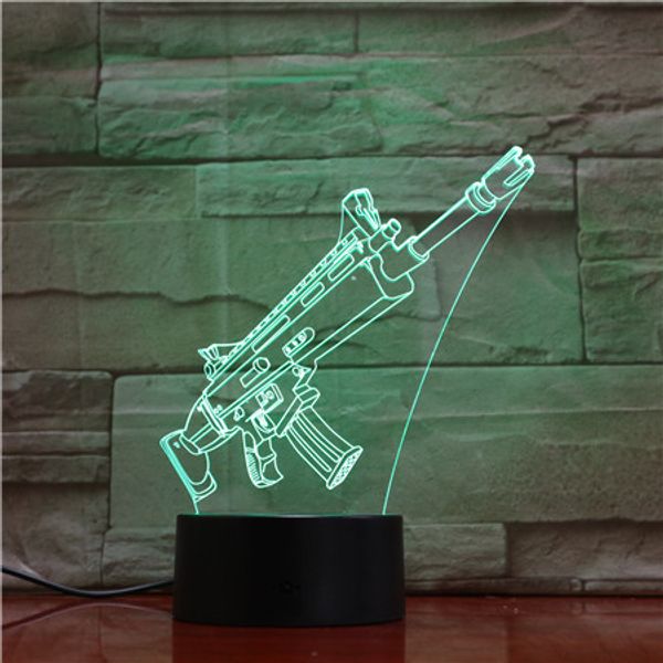 

counter-strike cs game acrylic m4 a1 gun 3d night light led lamp led touch sensor 7 color changing table lamp kids gifts 1693