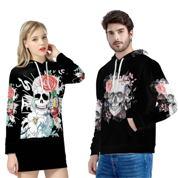 

forudesigns couple sweatshirt cloth 3d print on demand men women spring autumn winter hoodies sweatshirt long sleeve sweater, White;black