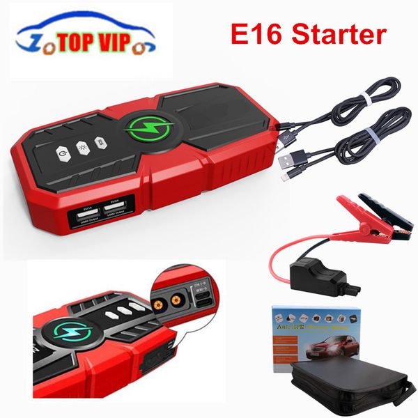 

multifunction jump starter car starter e16 12v 2usb 60a portable car battery charger power bank starting device
