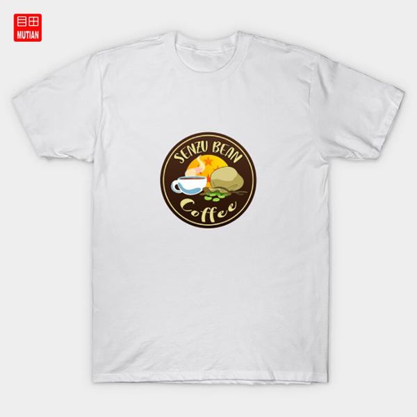 

senzu bean coffee t-shirt coffee beverage bean anime goku dbz, White;black