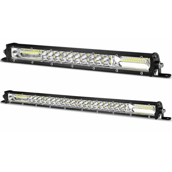 

13" 20" ultra slim led light bar dual row spot flood combo fog offroad light