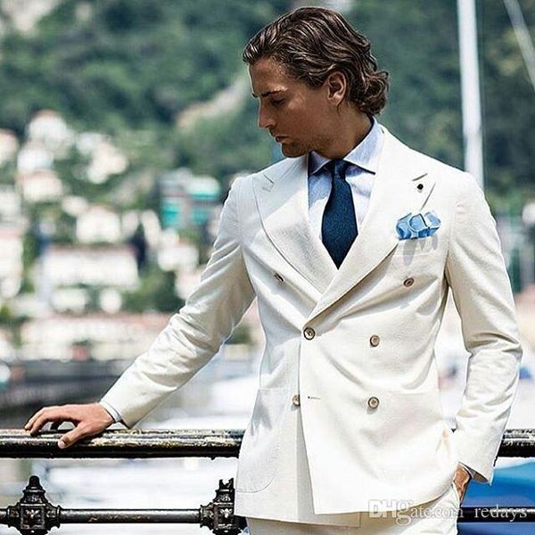 

ivory men business suits pants groom tuxedo 2piece coat trousers prom party groomsmen attire bridegroom wear man blazer slim terno masculino, Black;gray
