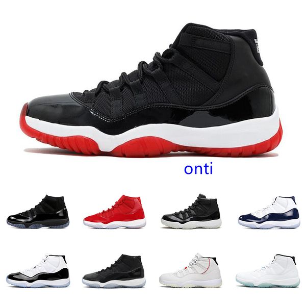 

2020 mens women basketball shoes 11s new bred space jam cap and gown legend blue fashion 11 men athletic sports sneakers, Black