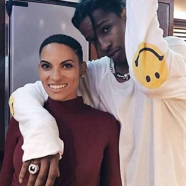 

19fw kapital asap rocky длинные рукава мужчины женщины сплошной цвет симпатичные crewneck пуловер толстовка свитер улица весна осень tee hfy, Black