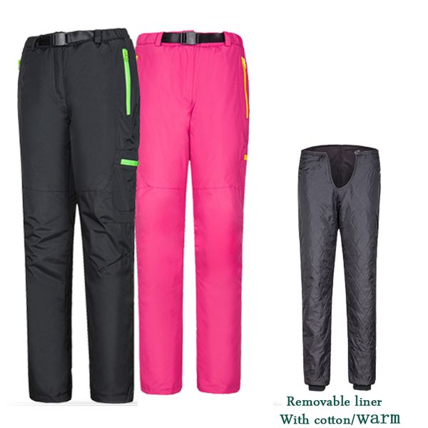 

winter snowboard pants for women thicken female ski pants womens snow trousers thermal waterpfoof esqui skiing pantalones hombre