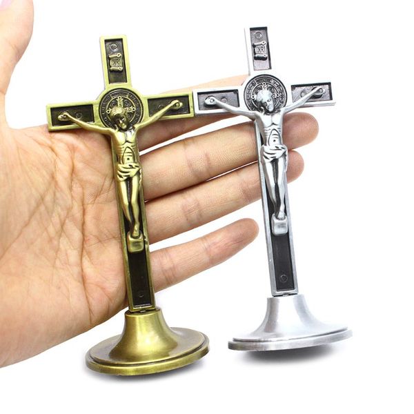 

cross christ - the catholic church of jesus church icon decor office home religious jewelry pet supplies