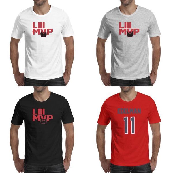 

mens super bowl mvp julian edelman je11 head beard fashion t shirt printing friends cotton shirts cute short sleeve tees number 11 white, White;black