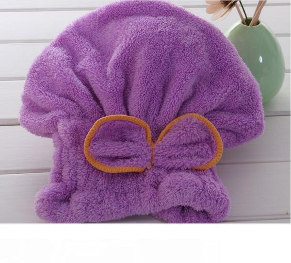 

new children home textile microfiber solid hair turban quickly dry hair hat wrapped towel 6 colors available superfine fiber fabrics