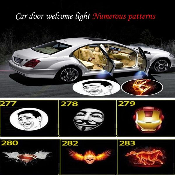 

maxup 2pcs car led car door light foot lights for the projector welcome laser lamp for infiniti mustang aurts