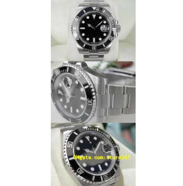

wristwatches original box casual modern men's watches 116610 stainless steel black ceramic bezel 40mm watch, Slivery;brown