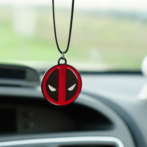 

car charm rear view mirror hanging ornament for deadpool pendant automobile decoration interior accessories gifts