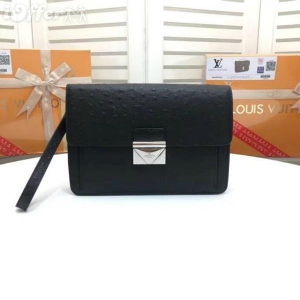 

men stone ostrich grain clutch messenger purse hand bag black wallet purse belt bags mini bags clutches exotics