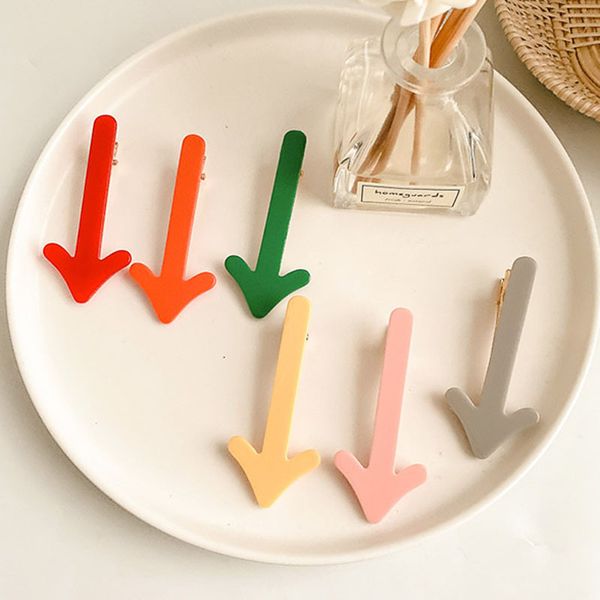 

creative interesting arrow hair clip cute candy color girl heart edge clip hair accessories hairpin fashion woman hair accession fj89107, Golden;silver