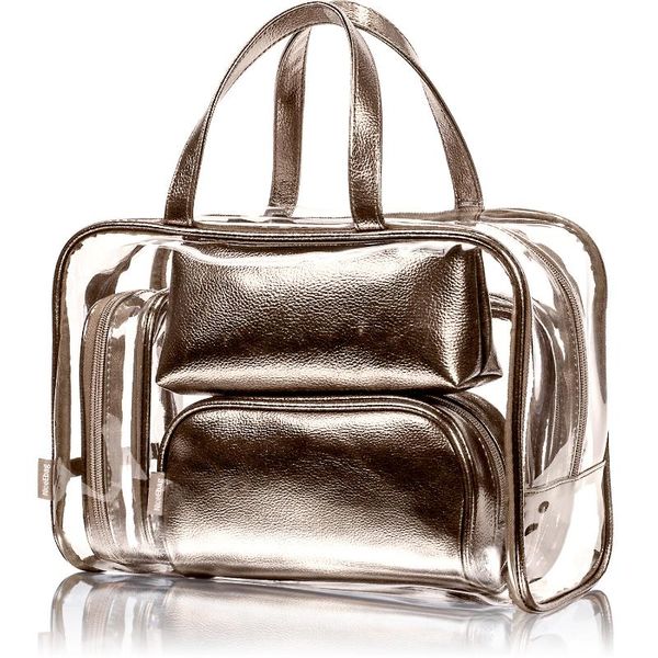 

wash bag five-piece cosmetic bag pvc transparent ladies fashion handbag