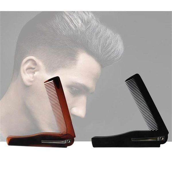 Folding Moustache Beard Comb Hair Brushes Yellow Black Red Comb